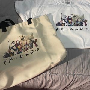 A matching t shirt and tote bag